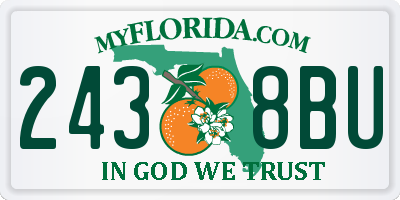 FL license plate 2438BU