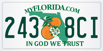 FL license plate 2438CI