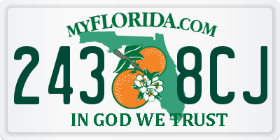 FL license plate 2438CJ