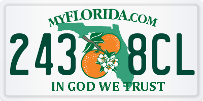 FL license plate 2438CL