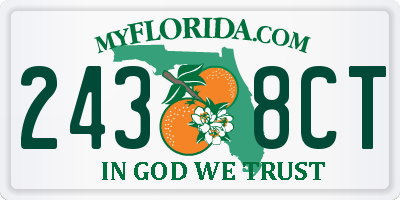 FL license plate 2438CT