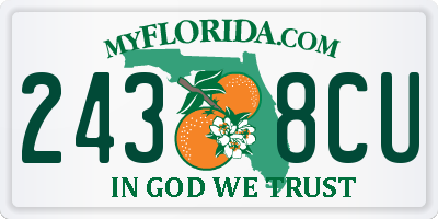 FL license plate 2438CU