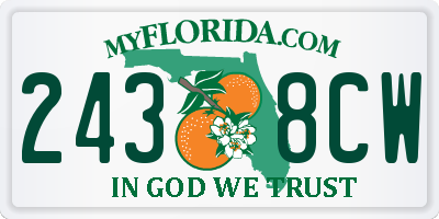 FL license plate 2438CW