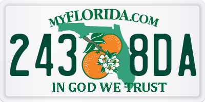 FL license plate 2438DA