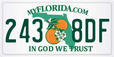 FL license plate 2438DF