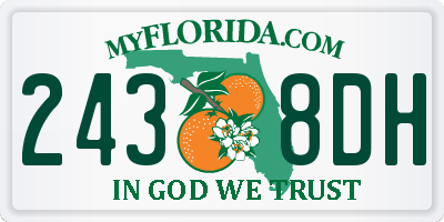 FL license plate 2438DH