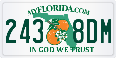 FL license plate 2438DM