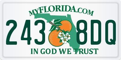 FL license plate 2438DQ
