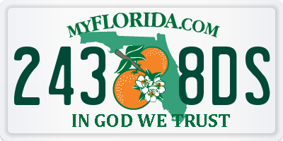 FL license plate 2438DS
