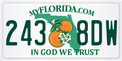 FL license plate 2438DW