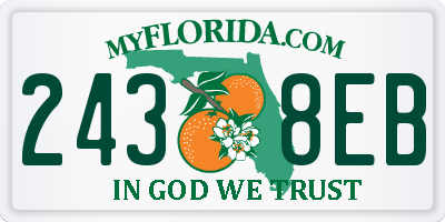 FL license plate 2438EB
