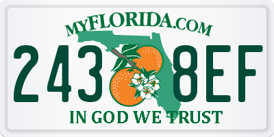 FL license plate 2438EF