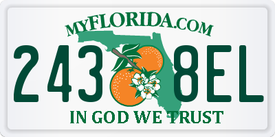 FL license plate 2438EL