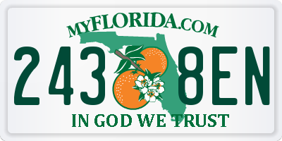 FL license plate 2438EN