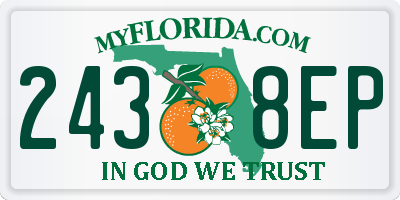 FL license plate 2438EP