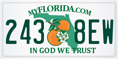 FL license plate 2438EW