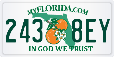 FL license plate 2438EY