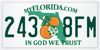 FL license plate 2438FM