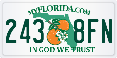 FL license plate 2438FN