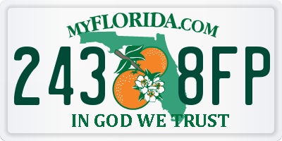 FL license plate 2438FP