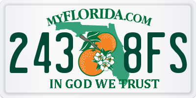 FL license plate 2438FS