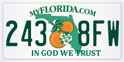 FL license plate 2438FW