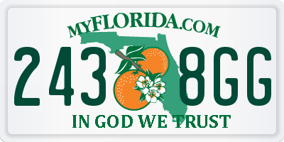 FL license plate 2438GG