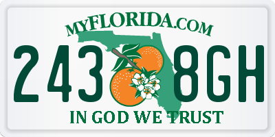 FL license plate 2438GH