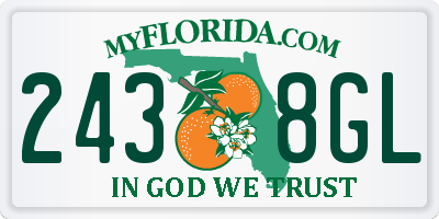 FL license plate 2438GL