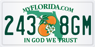 FL license plate 2438GM