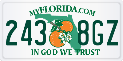 FL license plate 2438GZ