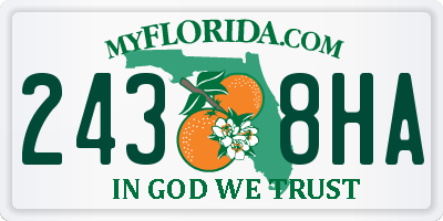 FL license plate 2438HA