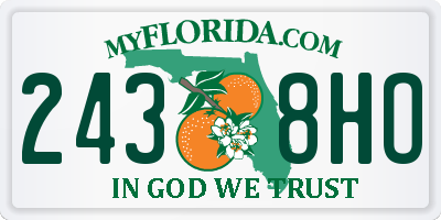 FL license plate 2438HO