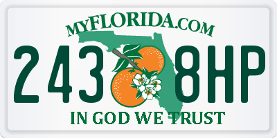 FL license plate 2438HP