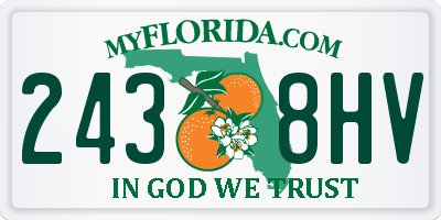 FL license plate 2438HV