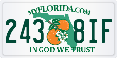 FL license plate 2438IF