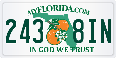 FL license plate 2438IN