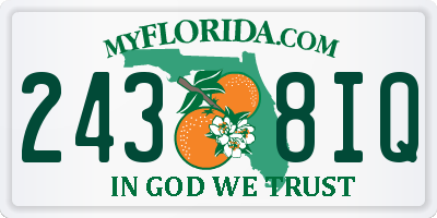 FL license plate 2438IQ