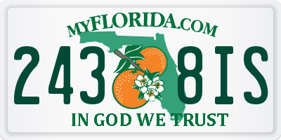FL license plate 2438IS