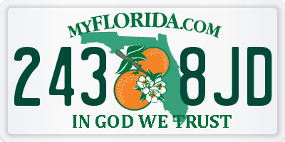 FL license plate 2438JD