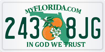 FL license plate 2438JG