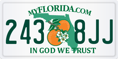 FL license plate 2438JJ