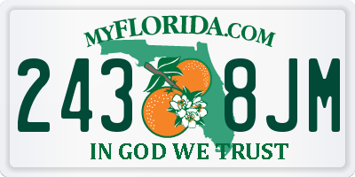 FL license plate 2438JM