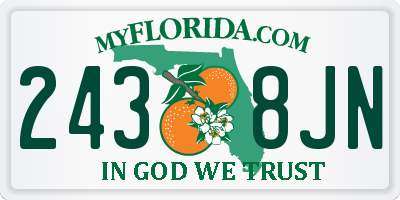 FL license plate 2438JN
