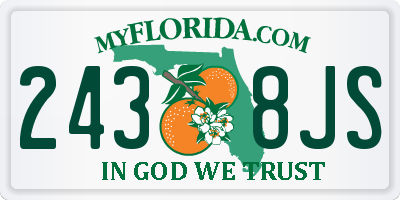 FL license plate 2438JS