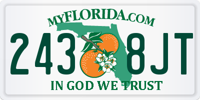 FL license plate 2438JT