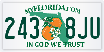 FL license plate 2438JU