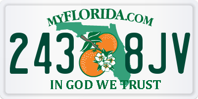 FL license plate 2438JV