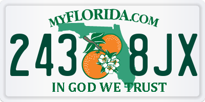 FL license plate 2438JX