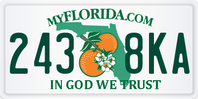FL license plate 2438KA